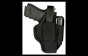 BLACKHAWK AMBIDEXTROUS HOLSTER W/MAG POUCH #06 NYLON BLACK