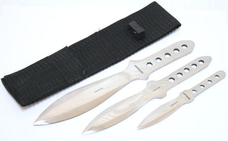 3pc Throwing Knife Set with Sheath