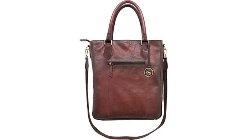 CAMELEON S&W FLAT TOTE CC PURSE BURGUNDY