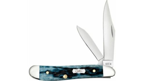 CASE KNIVES POCKET WORN MEDITERRANEAN BLUE BONE PEANUT