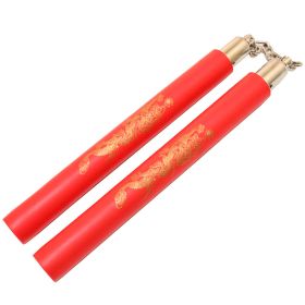 Red Color 13" Chucks Foam Padded NunChucks Chained Metal Swivel Training Dragon