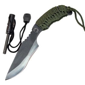 7" Full Tang Survival Hunting Knives with Fire Starter Stainless Steel Knife Camping