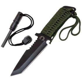 7" Full Tang Survival Hunting Knives with Fire Starter Stainless Knife Outdoor Camping New