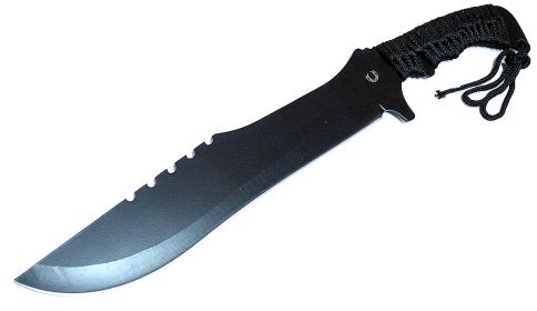 20.5" Black Stainless Steel Ninja Sword All Black