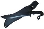 20.5" Black Stainless Steel Ninja Sword All Black