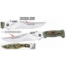 11" Tactical Hunting Knife Full Tang LED Light With Sheath