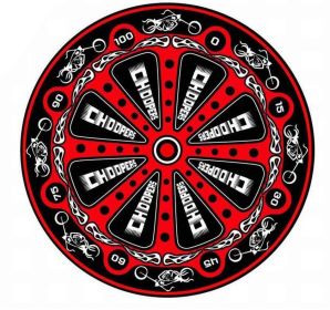 Red Throwing Knife Target Board