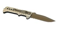 8.5" Silver Stainless Steel Spring Assisted Metal Knife with Clip