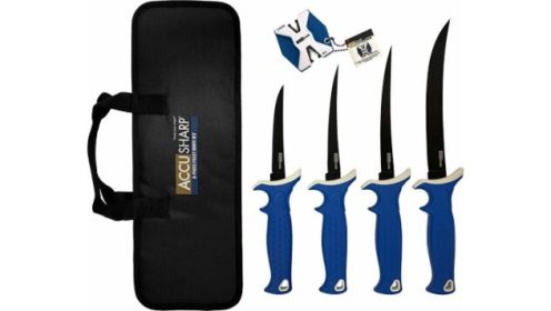 ACCUSHARP 6-PIECE FILLET KNIFE KIT W/SHARPENER & ZIP CASE
