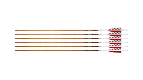 EASTON ARROW 6.5 CARBON LEGACY 600 4" FEATHER LEFT HELI. 6PK