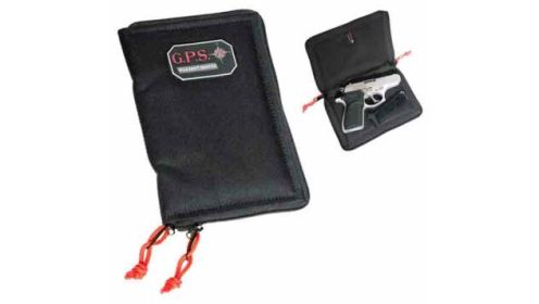 GPS PISTOL SLEEVE MEDIUM LOCKABLE ZIPPER BLACK NYLON