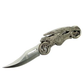 7.5" Tactical Survival Folding Blade Knife Pocket Gift Eagle Handle New