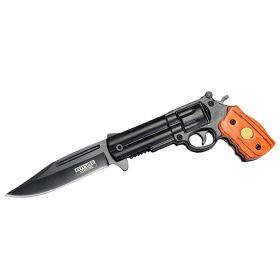8" Tactical Spring Assisted HAND PISTOL Gun Folding Pocket Knife New