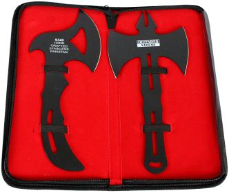 2pc Defender Xtreme Full Tang Axe Set