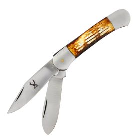 6.5" The Bone Edge Practical Dual-Bladed Pocket Knife