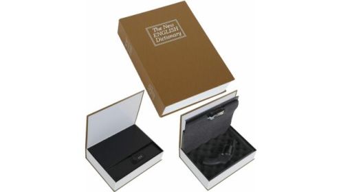 BULLDOG DIVERSION BOOK SAFE BROWN 3 WHEEL COMBINATION LOCK