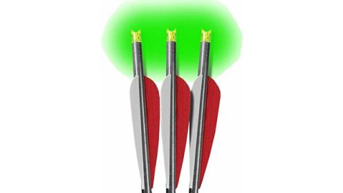 LUMENOK XBOW ARROW 22" BARNETT HEADHUNTER GREEN CRESCENT 3PK
