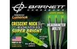LUMENOK XBOW ARROW 22" BARNETT HEADHUNTER GREEN CRESCENT 3PK