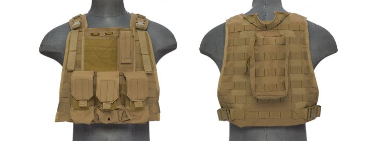 SCA-301T Molle Plate Carrier Vest in Tan
