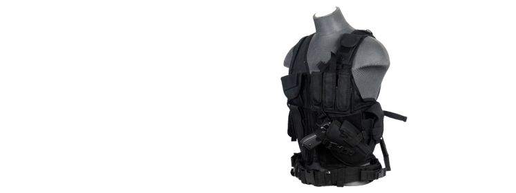 SCA-310B Cross Draw Vest in Black