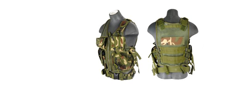 SCA-310W Cross Draw Vest in Woodland