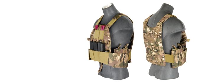 SCA-315C SLK PLATE CARRIER w/SIDE PLATE DUAL-MAG COMPARTMENT (CAMO)