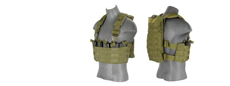 SCA-316G DZN MAG HARNESS w/REAR HYDRATION COMPARTMENT (OD GREEN)
