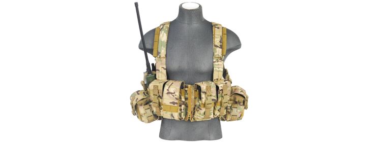 SCA-317C T1G LOAD BEARING CHEST RIG w/ZIPPER (COLOR: CAMO)