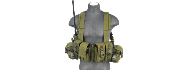 SCA-317G T1G LOAD BEARING CHEST RIG w/ZIPPER (COLOR: OD GREEN)