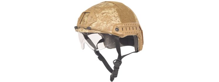 SCA-741D Ballistic Helmet w/ Retractable Visor (Basic Version) in Desert Digital