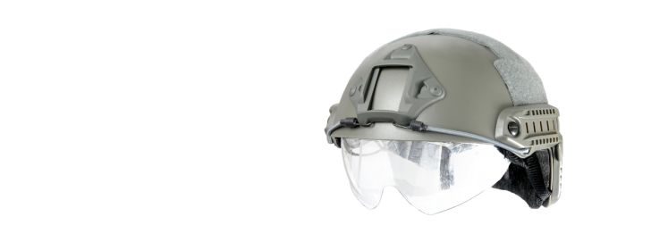 SCA-741G Ballistic Helmet w/ Retractable Visor (Basic Version) in Foliage Green
