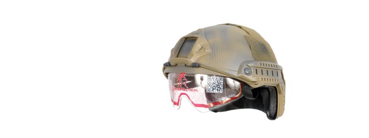 SCA-741N Ballistic Helmet w/ Retractable Visor (Basic Version) in Custom Dark Earth