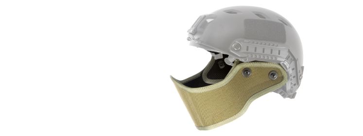 SCA-801G FAST Helmet Armour Face in OD Green