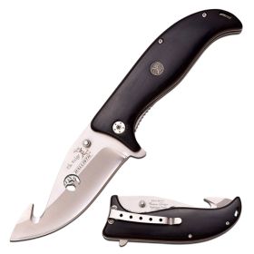 Elk Ridge 9.25" Stainless Steel Spring Assisted Knife Tactical Survival Wood Handle