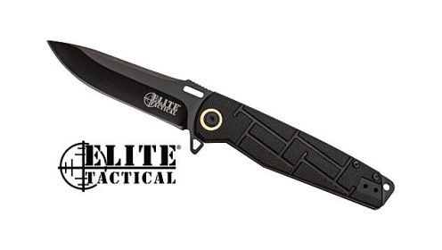 MC ELITE TACTICAL READINESS 3.5" DROP POINT FLDR BLK/BLK!