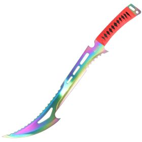 24" Rainbow Full Tang Stainless Steel Ninja Sword with Sheath
