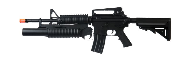 SM3181AB AEG Plastic Gear M4 w/Grenade Launcher, Handguard Accessories for 6 in 1 Assembly