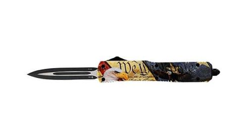 TEMPLAR KNIFE SLIM OTF EAGLE 3.1" BLACK DAGGER