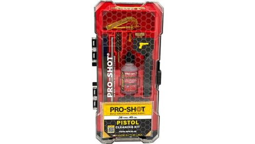 PRO SHOT PISTOL CLEANING KIT .38-.45 CAL