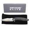 Hunt-Down 8" Black G10 Handle Ball Bearing Folding Knife D2 Steel With Box