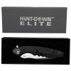 Hunt-Down 8" Black G10 Handle Ball Bearing Folding Knife D2 Steel With Box