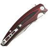 Hunt-Down 9" Black & Red G10 Handle Ball Bearing Folding Knife D2 Steel With Box