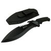 Mtech 10.75" All Black Full Tang Drop Point Blade Survival Knives With Sheath
