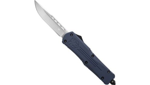 COBRATEC SMALL FS3 OTF NYPD BLUE 3" D2 DROP POINT