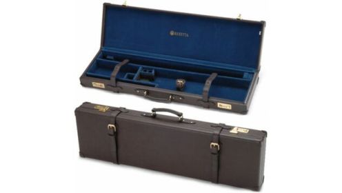 BERETTA LUGGAGE CASE FOR O/U SHOTGUNS LEATHER BROWN