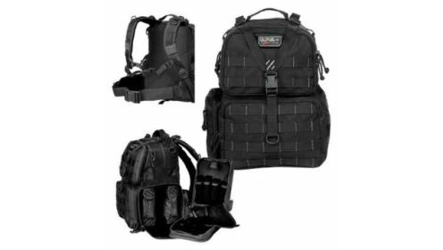 GPS TACTICAL RANGE BACKPACK W/WAIST STRAP BLACK NYLON