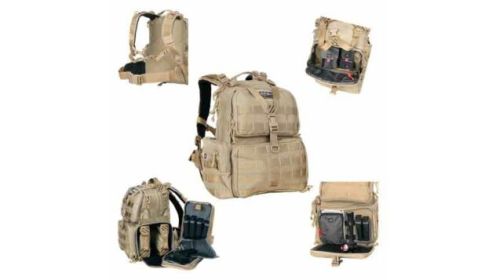 GPS TACTICAL RANGE BACKPACK W/WAIST STRAP TAN NYLON