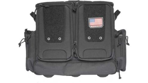GPS TACTICAL ROLLING RANGE BAG HOLDS 10 HANDGUNS BLACK NYLON