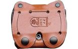 DESANTIS DOUBLE MAG POUCH OWB LTHR FITS GLOCK 17/19/23/22 TAN