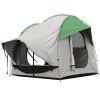 Outsunny Waterproof SUV Tent for 5-6 Person Camping Travel 3 Doors Mesh Window Gray Green Spacious Car Tent